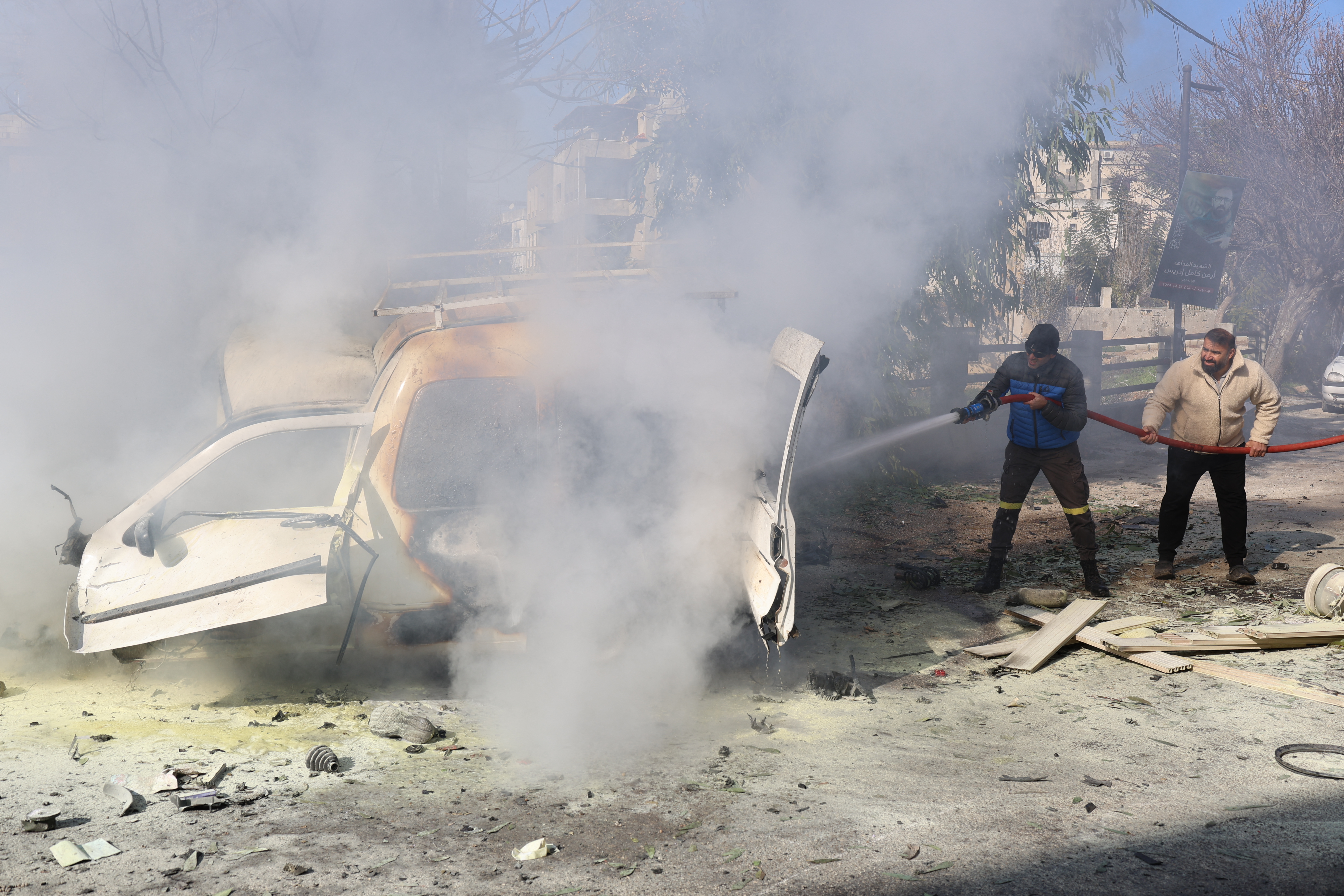 Israeli airstrikes hit three Lebanese towns